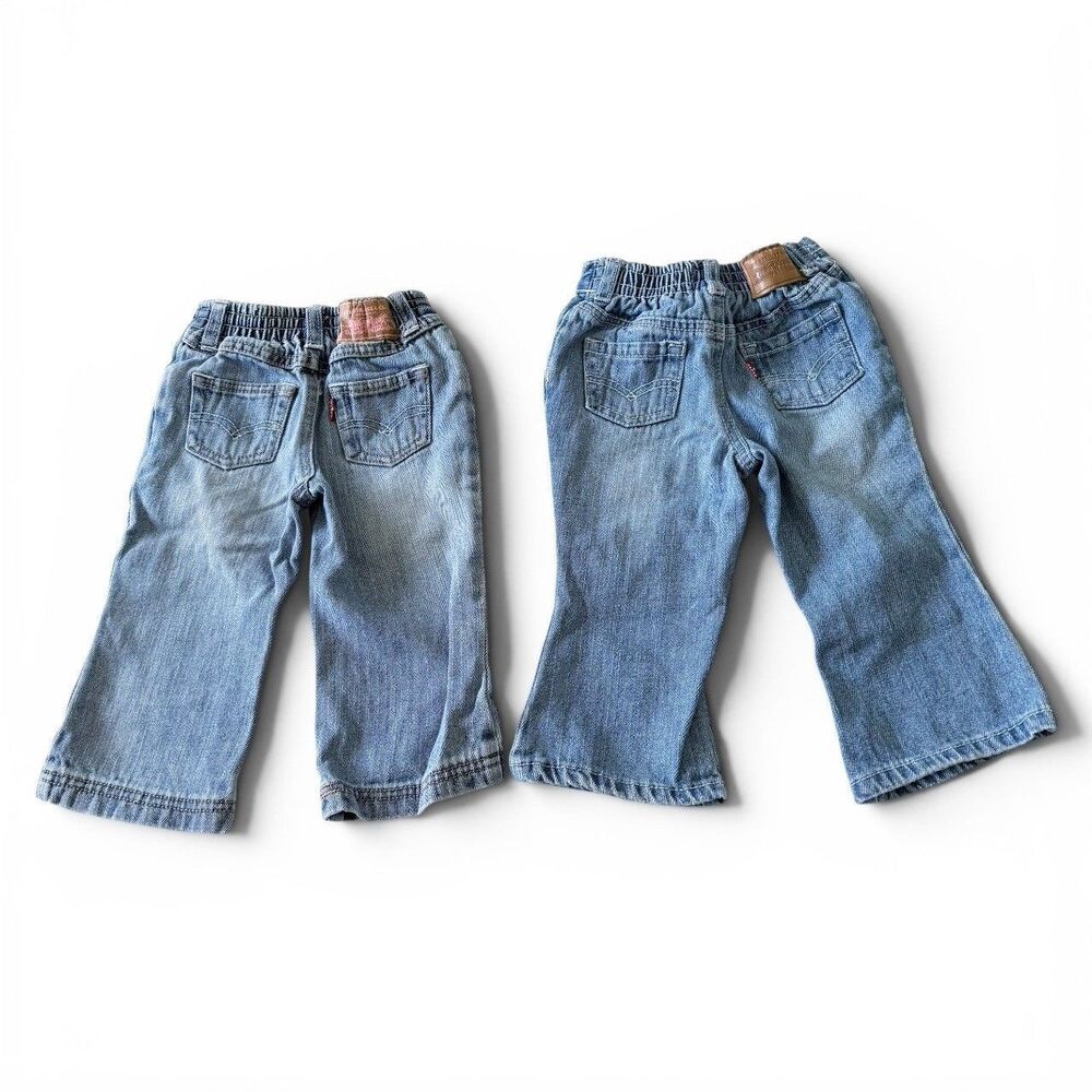 LOT/BUNDLE Levi's 517 Flare My First Levi's Baby Girl Jeans Size 18 Months Denim